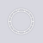 Crescent Moons Circle Rim Clay Stencil