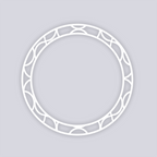 Crescent Moons Circle Rim Clay Stencil