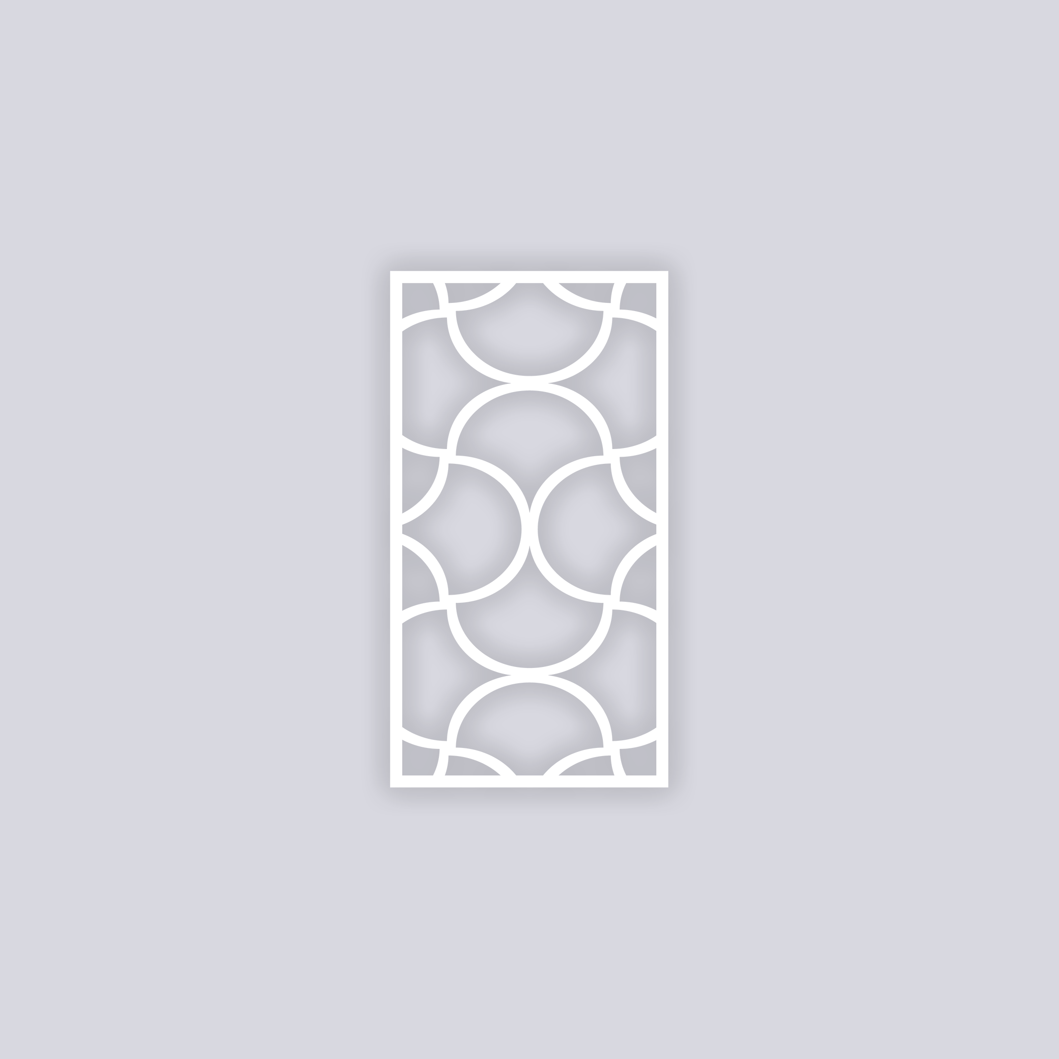 Crescent Moons Rectangle Face Clay Stencil