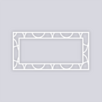 Crescent Moons Rectangle Rim Clay Stencil