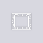 Crescent Moons Rectangle Rim Clay Stencil