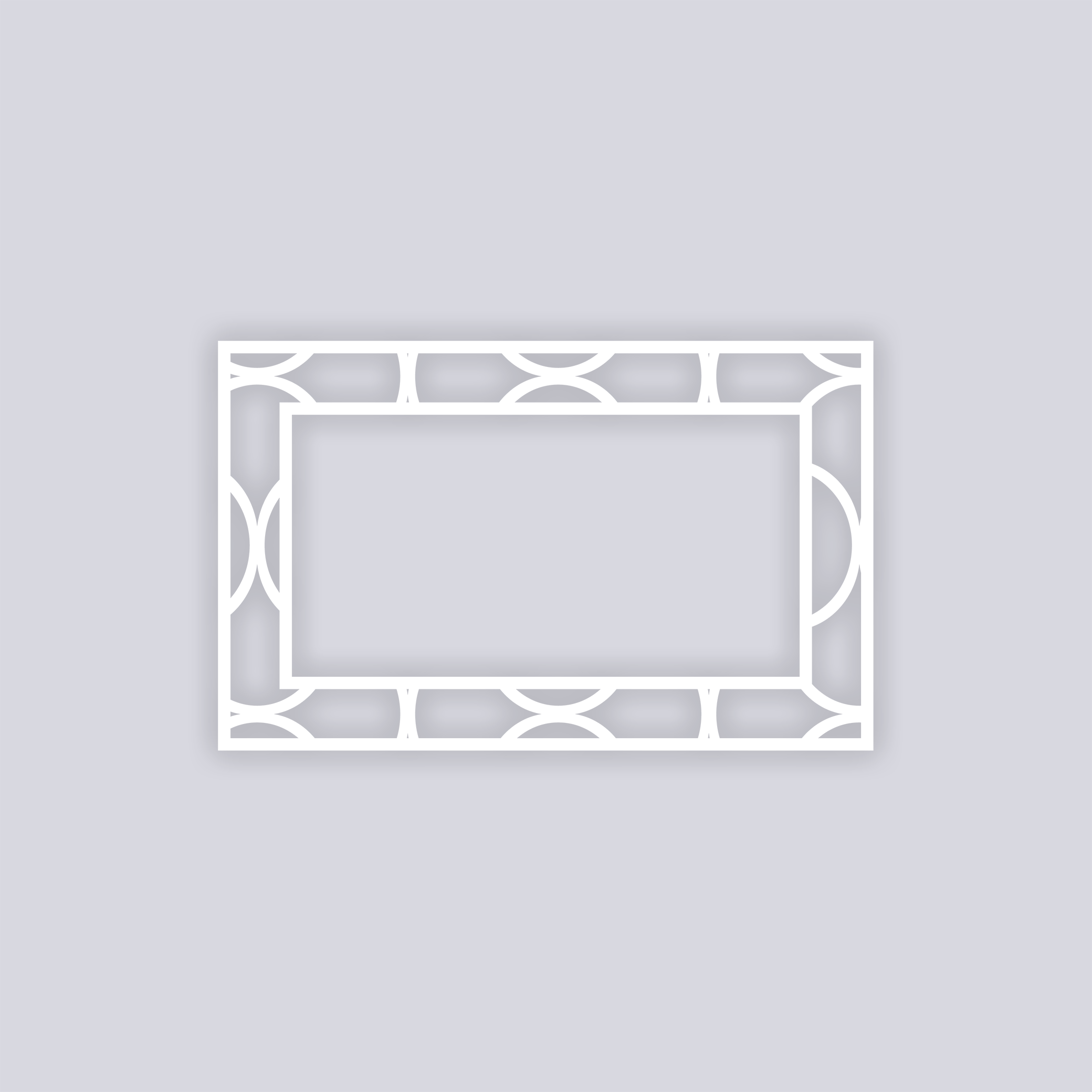 Crescent Moons Rectangle Rim Clay Stencil