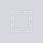 Crescent Moons Square Rim Clay Stencil