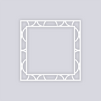 Crescent Moons Square Rim Clay Stencil