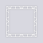 Crescent Moons Square Rim Clay Stencil