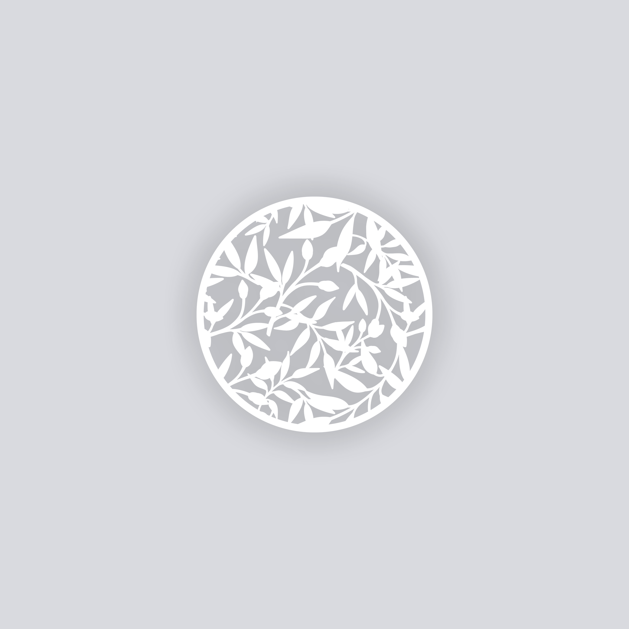 Dancing Leaves Circle Clay Stencil