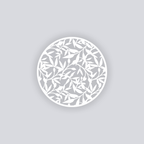 Dancing Leaves Circle Clay Stencil