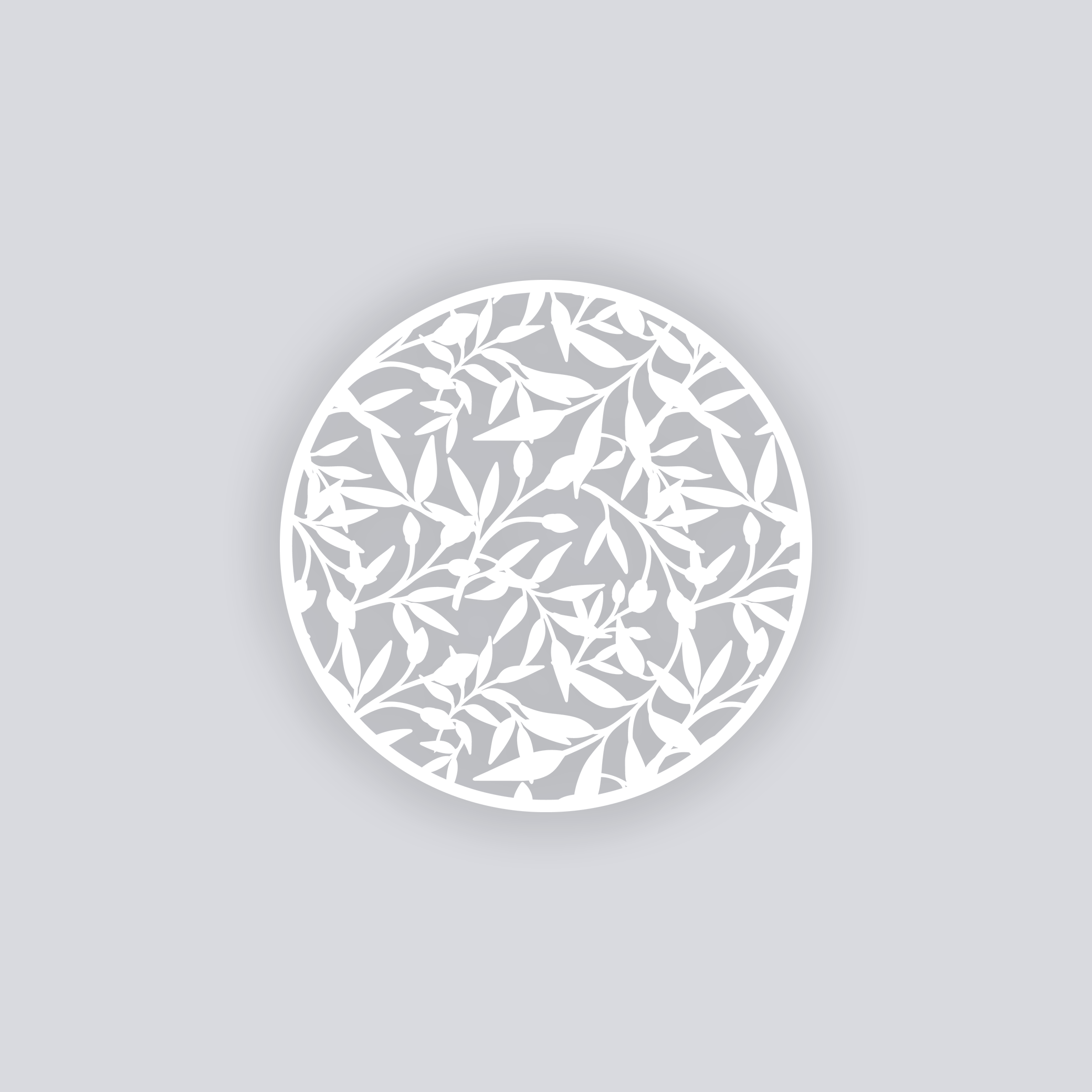 Dancing Leaves Circle Clay Stencil