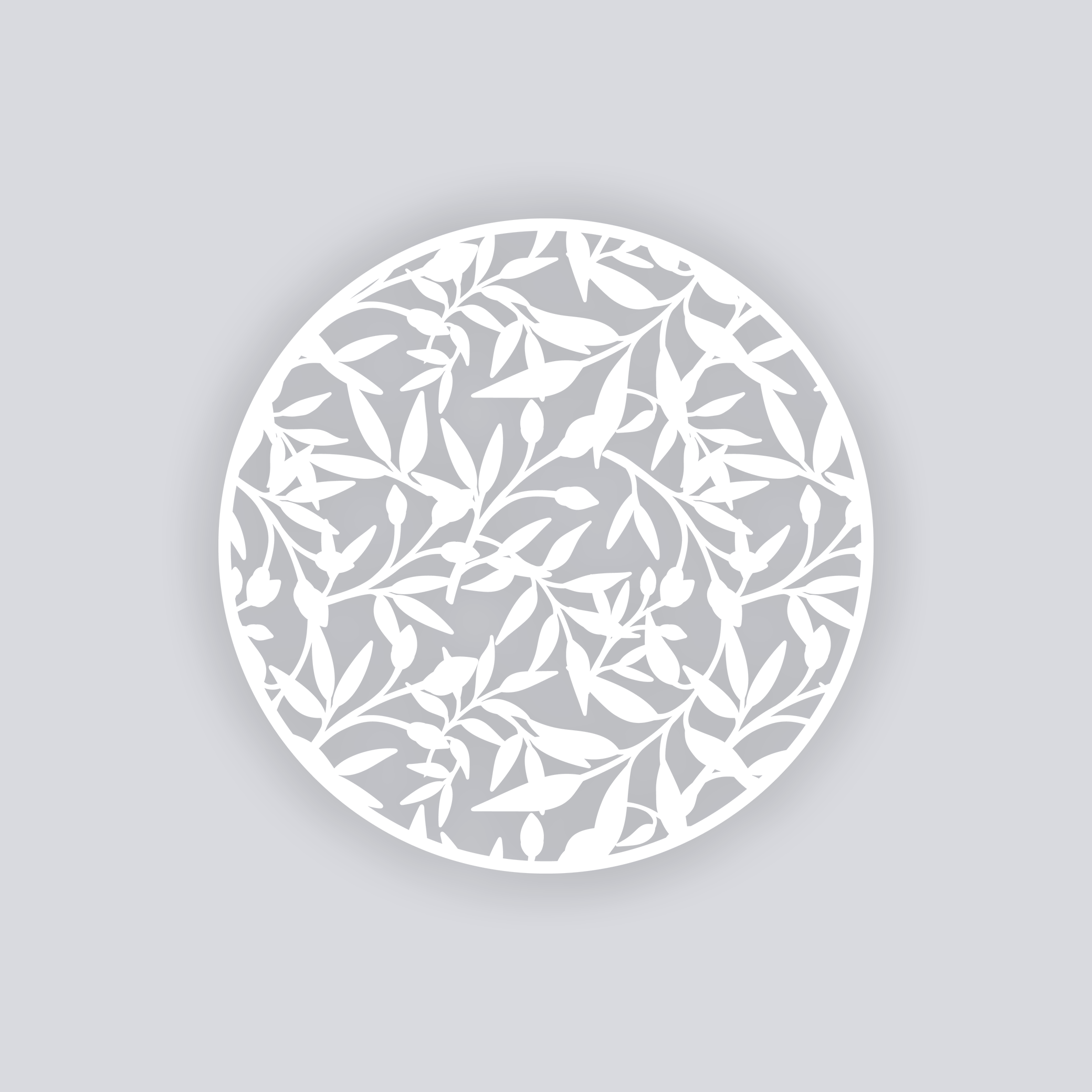 Dancing Leaves Circle Clay Stencil