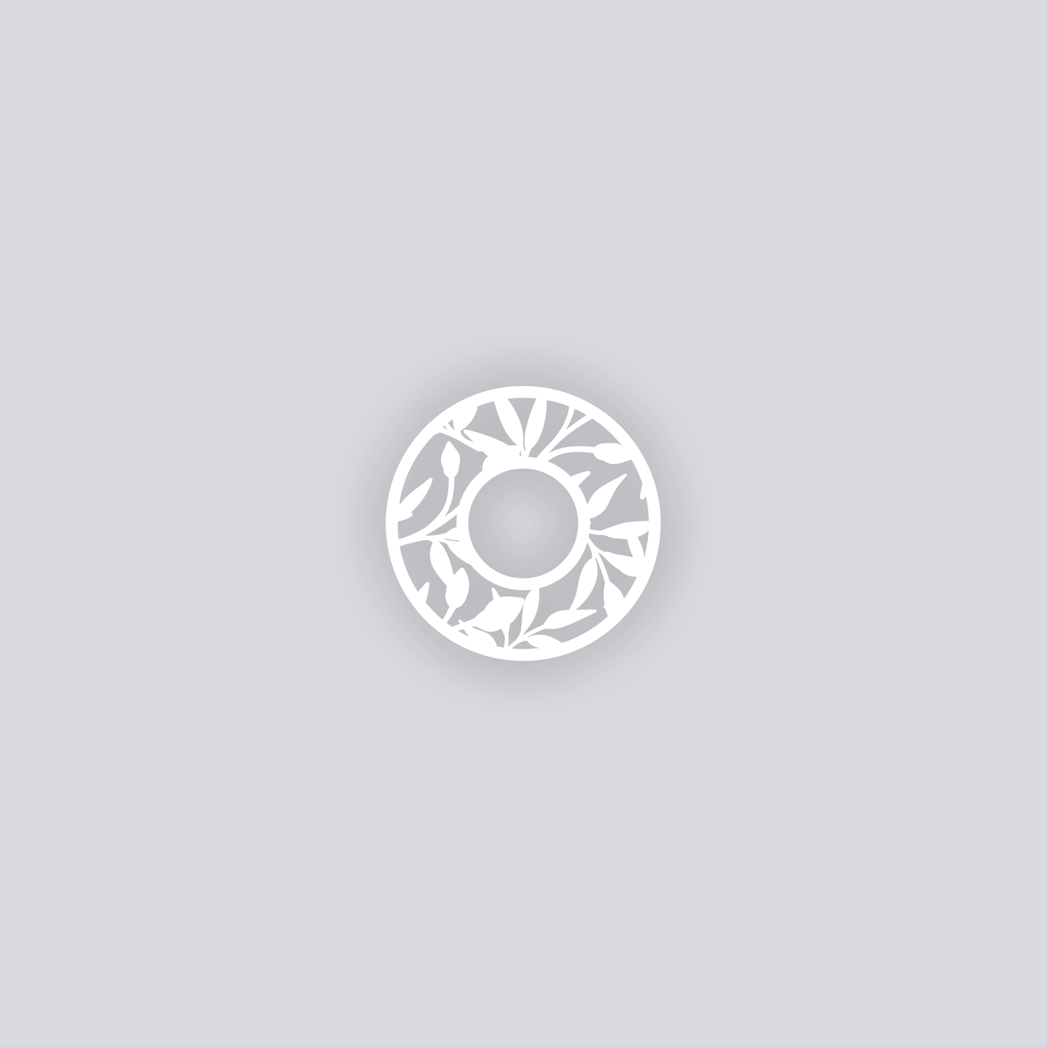 Dancing Leaves Circle Rim Clay Stencil