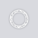 Dancing Leaves Circle Rim Clay Stencil