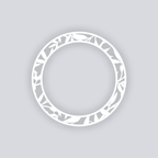 Dancing Leaves Circle Rim Clay Stencil