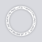 Dancing Leaves Circle Rim Clay Stencil