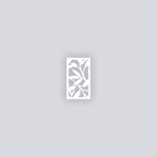 Dancing Leaves Rectangle Clay Face Stencil