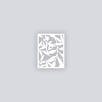 Dancing Leaves Rectangle Clay Face Stencil