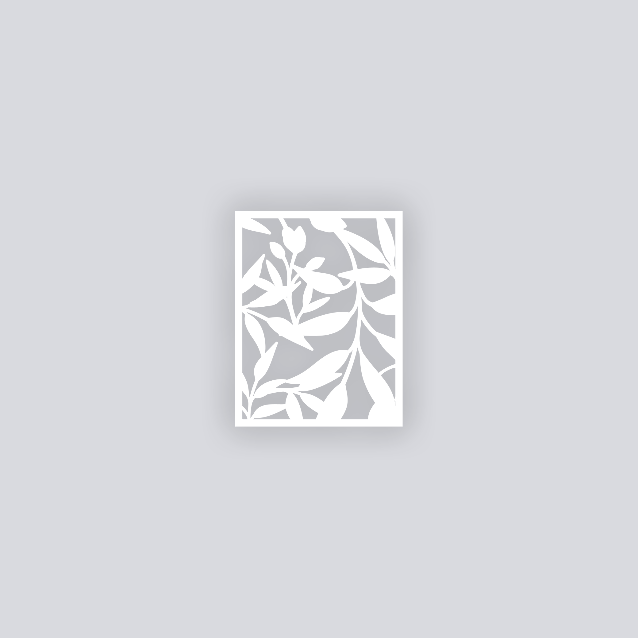 Dancing Leaves Rectangle Clay Face Stencil