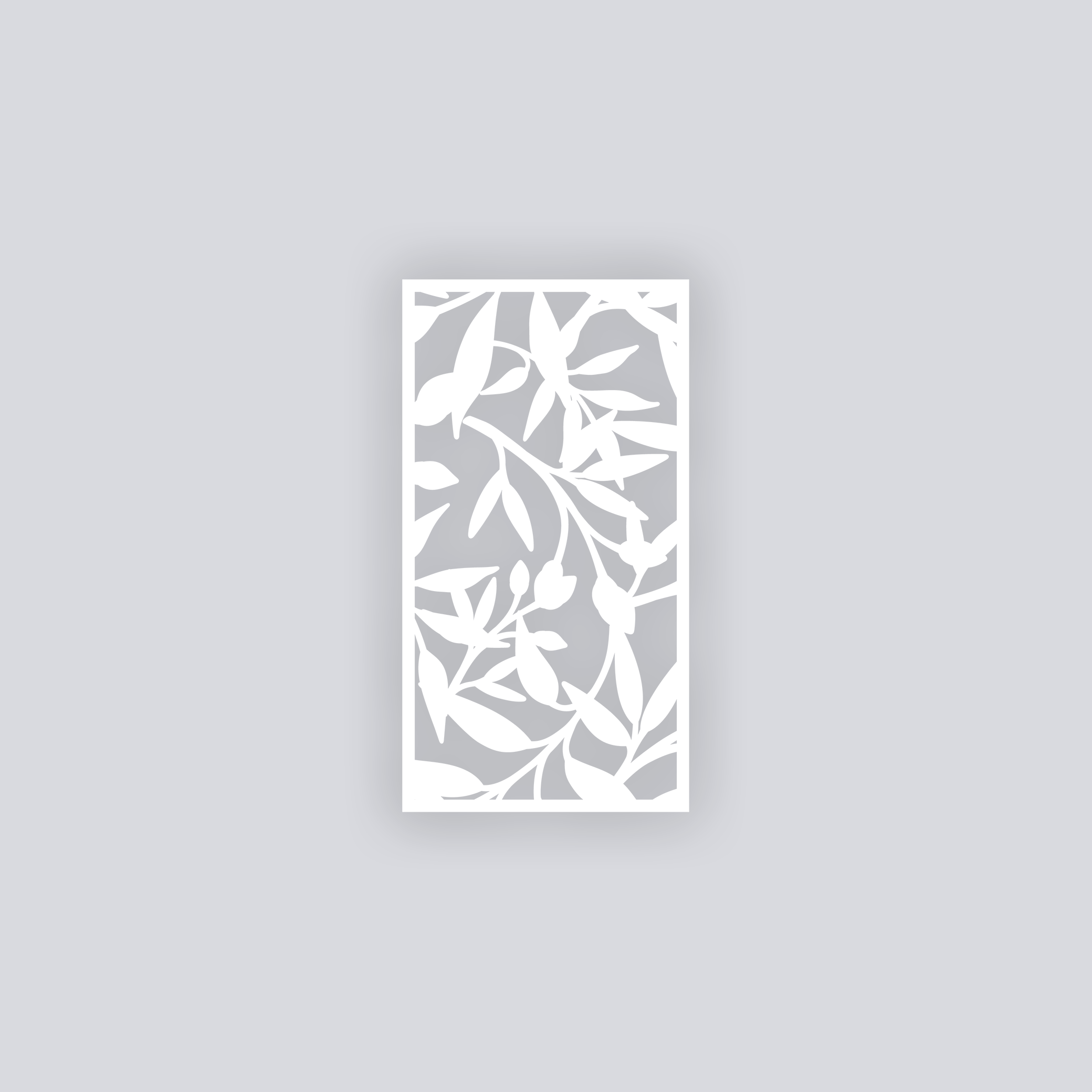 Dancing Leaves Rectangle Clay Face Stencil