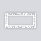 Dancing Leaves Rectangle Rim Clay Stencil