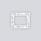 Dancing Leaves Rectangle Rim Clay Stencil