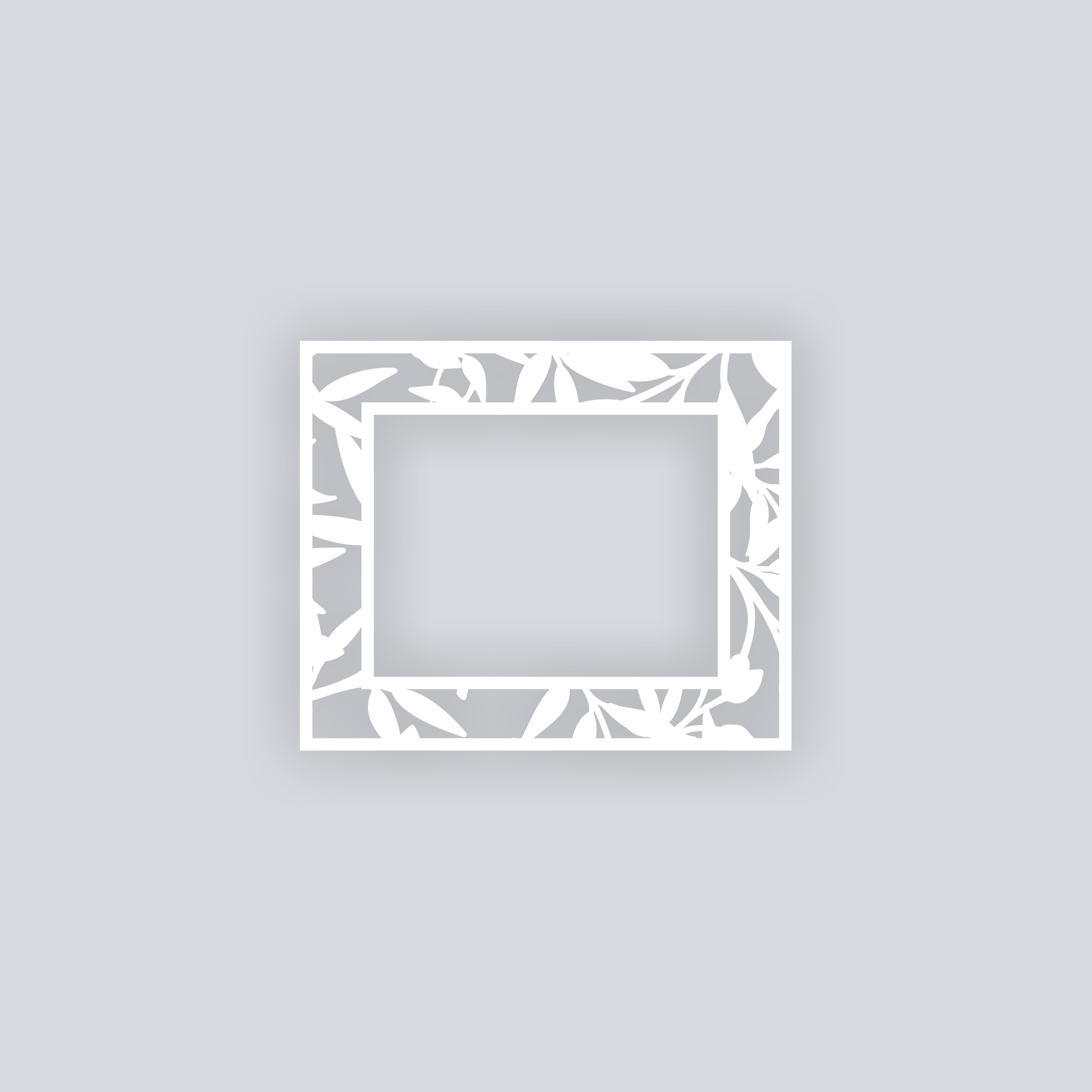 Dancing Leaves Rectangle Rim Clay Stencil