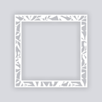 Dancing Leaves Square Rim Clay Stencil