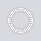 Dapper Diamonds Circle Rim Clay Stencil