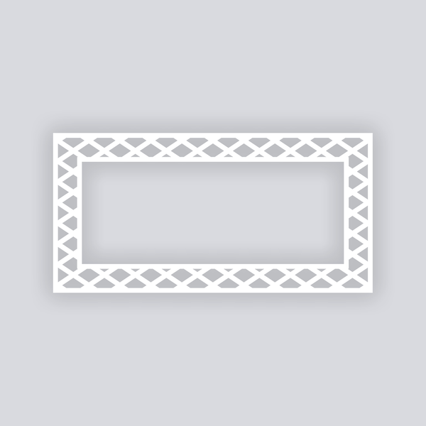 Dapper Diamonds Rectangle Rim Clay Stencil