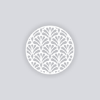 Deco Fans Circle Clay Stencil