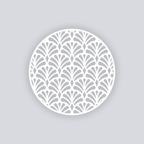 Deco Fans Circle Clay Stencil