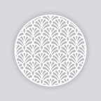 Deco Fans Circle Clay Stencil