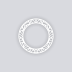 Deco Fans Circle Rim Clay Stencil