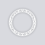 Deco Fans Circle Rim Clay Stencil