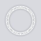 Deco Fans Circle Rim Clay Stencil