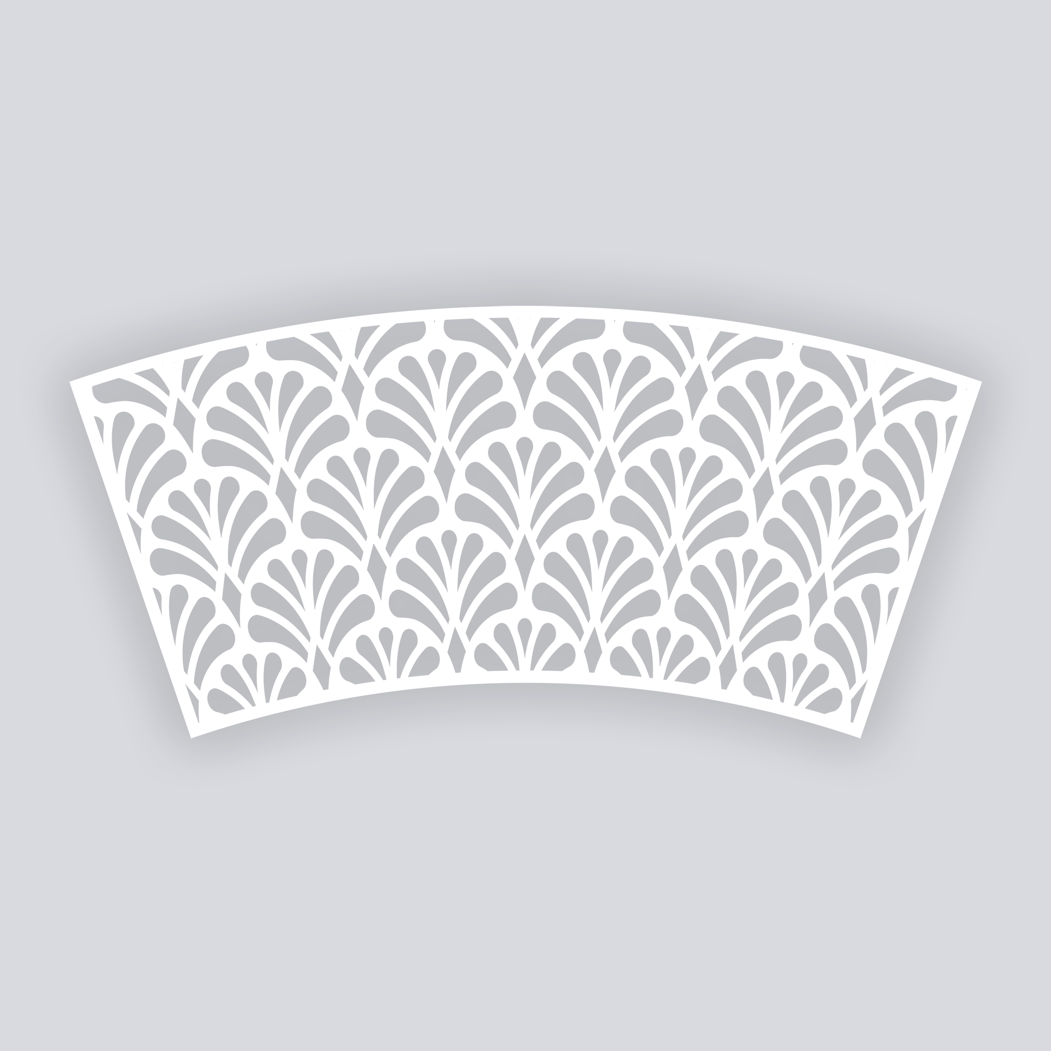 Deco Fans Cups + Cones Clay Stencil