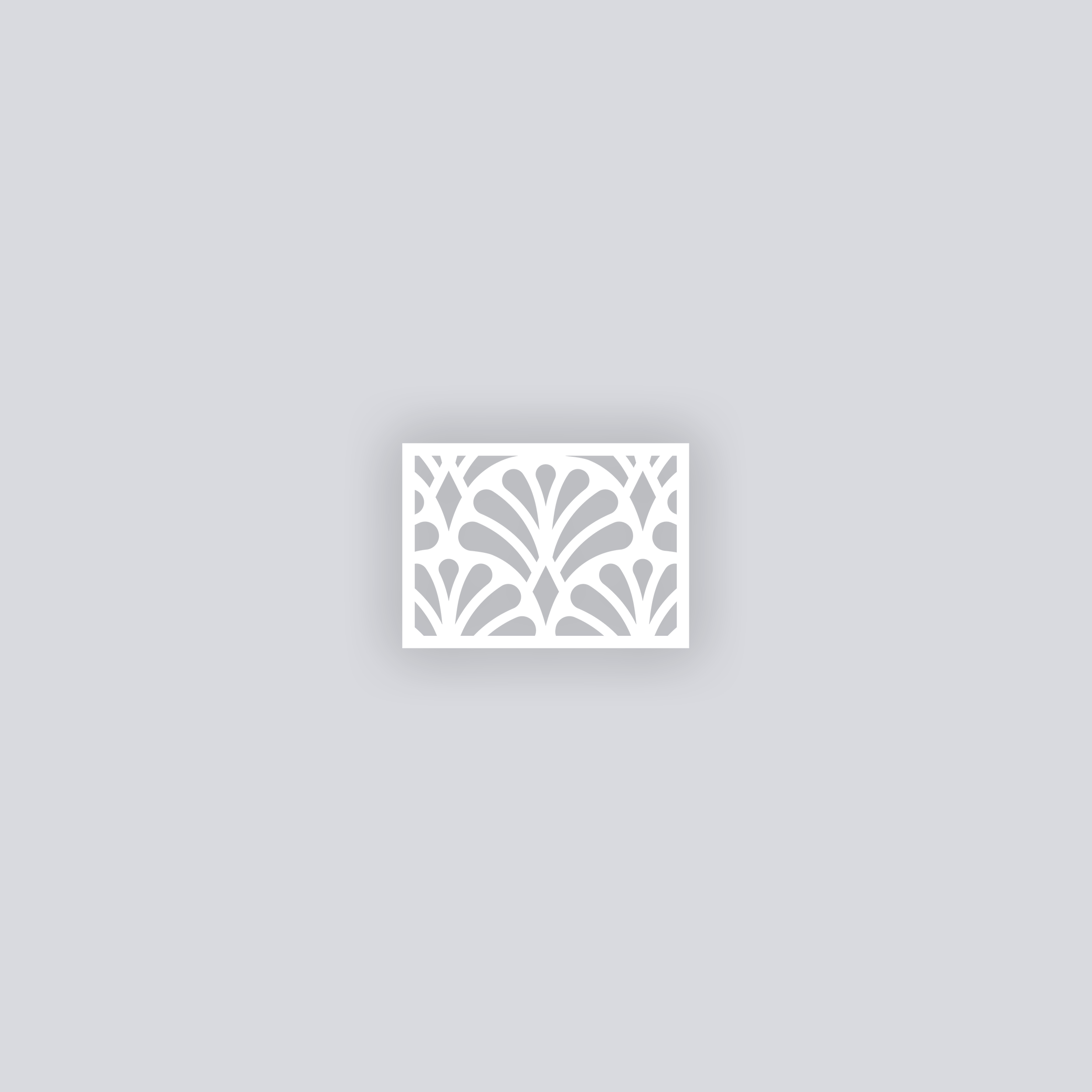 Deco Fans Rectangle Clay Face Stencil