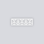 Deco Fans Rectangle Clay Face Stencil