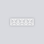 Deco Fans Rectangle Clay Face Stencil