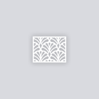 Deco Fans Rectangle Clay Face Stencil