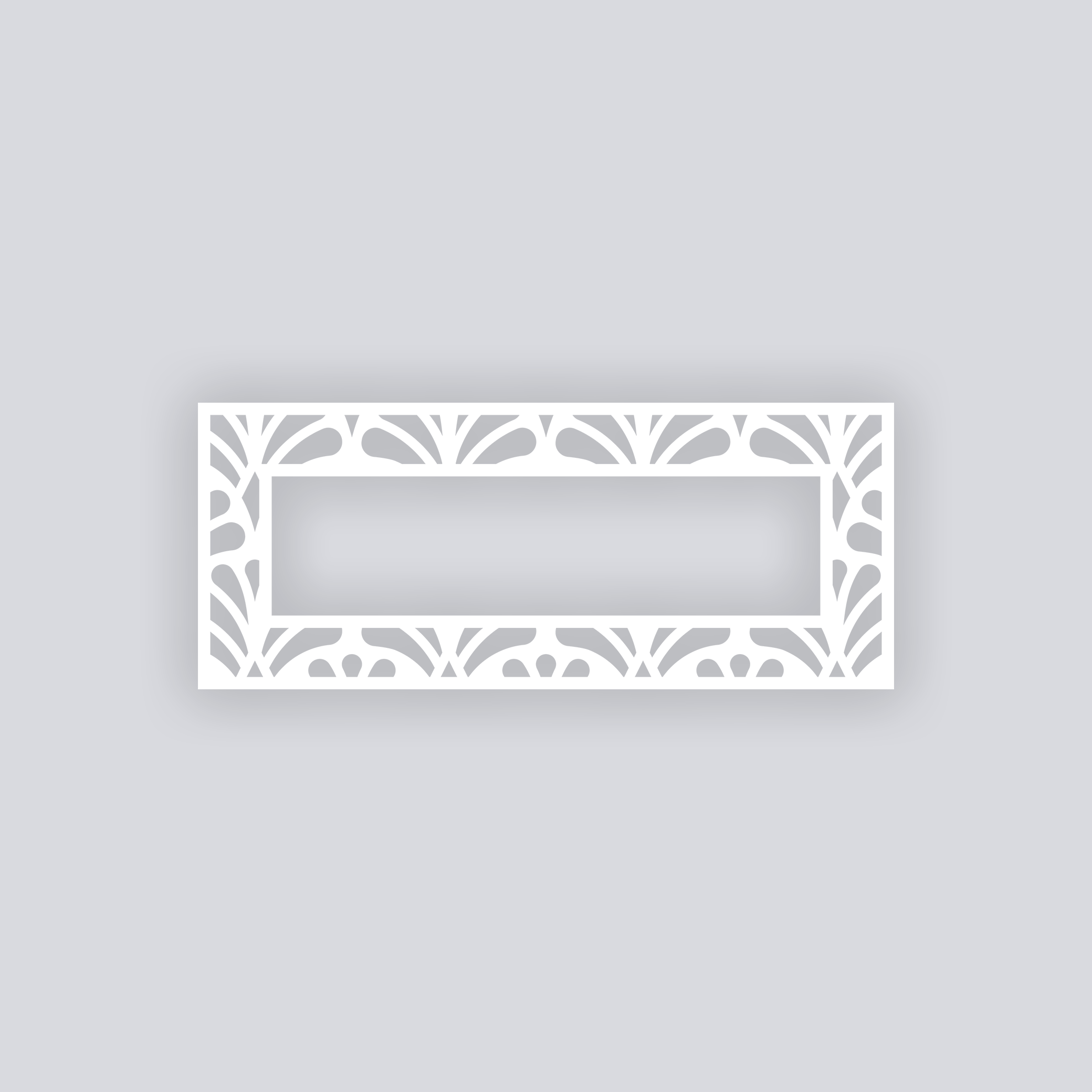 Deco Fans Rectangle Rim Clay Stencil