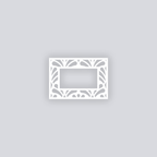 Deco Fans Rectangle Rim Clay Stencil