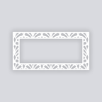 Deco Fans Rectangle Rim Clay Stencil