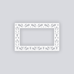 Deco Fans Rectangle Rim Clay Stencil