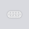Deco Fans Rounded Rectangle Face Clay Stencil
