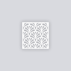 Deco Fans Square Clay Stencil