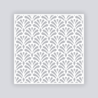 Deco Fans Square Clay Stencil