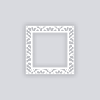 Deco Fans Square Rim Clay Stencil