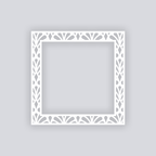 Deco Fans Square Rim Clay Stencil