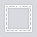 Deco Fans Square Rim Clay Stencil