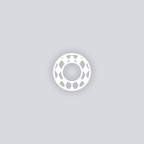 Diamond Chain Circle Rim Clay Stencil