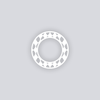 Diamond Chain Circle Rim Clay Stencil